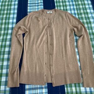 Gap Button Up Cardigan Sweater Knit Brown